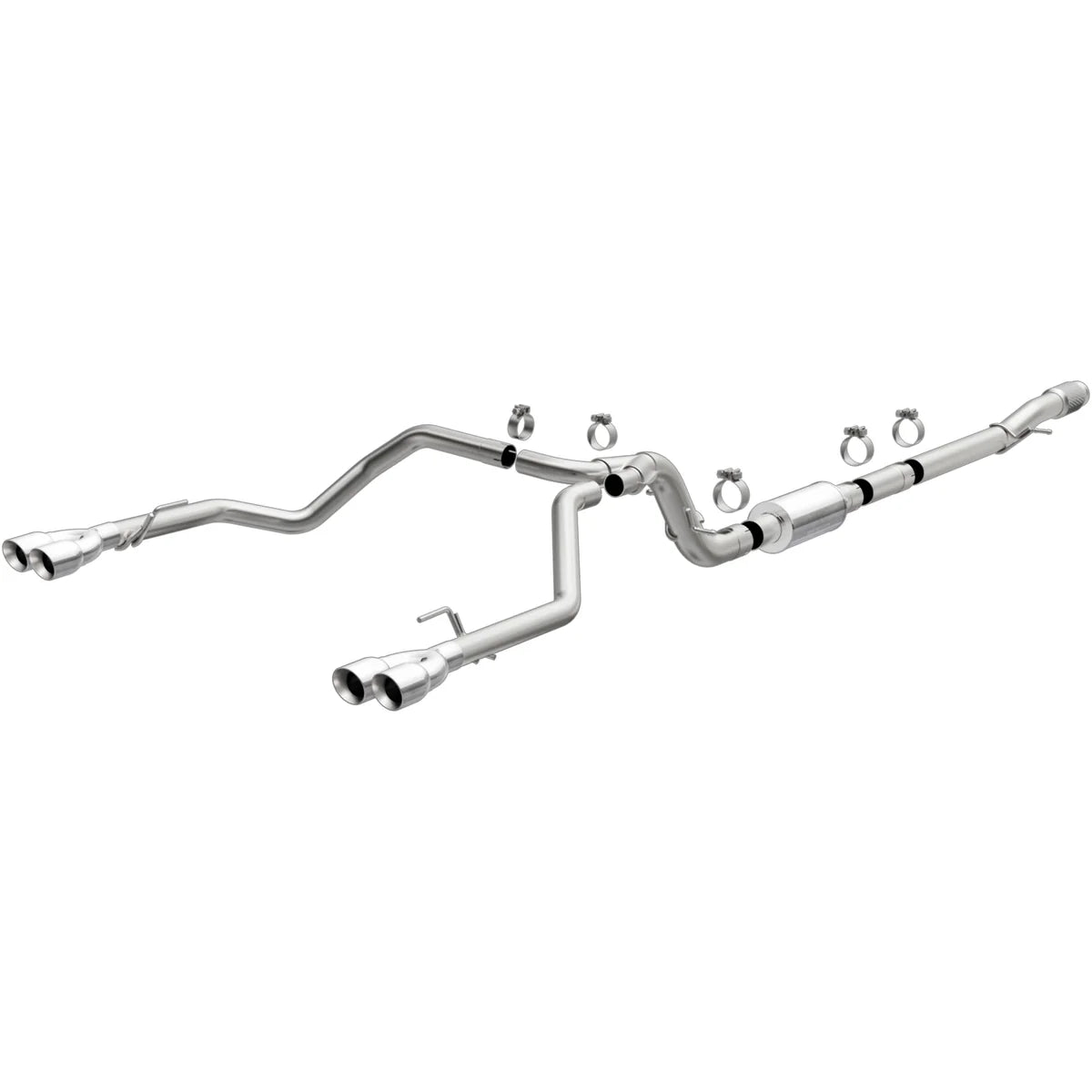 MagnaFlow 19489 Street Series cat-back exhaust for Chevrolet Silverado and GMC Sierra 1500 6.2L V8 with quad polished tips