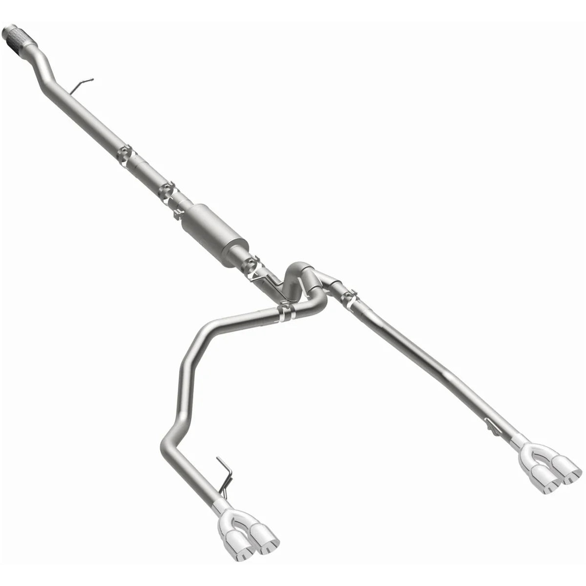 MagnaFlow 19489 Street Series cat-back exhaust for Chevrolet Silverado and GMC Sierra 1500 6.2L V8 with quad polished tips