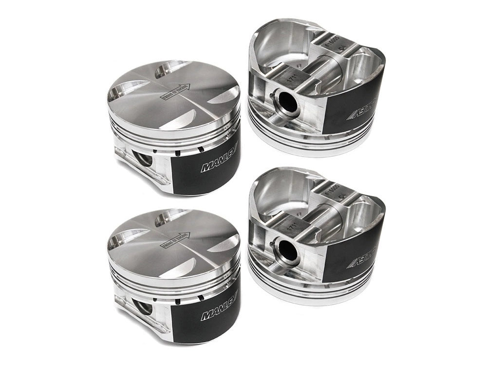 MANLEY 636005CE-4 Piston Kit Set (Ford 2.0L Eco Boost 88mm +.5mm Size Bore 9.3:1 Dish Extreme Duty)