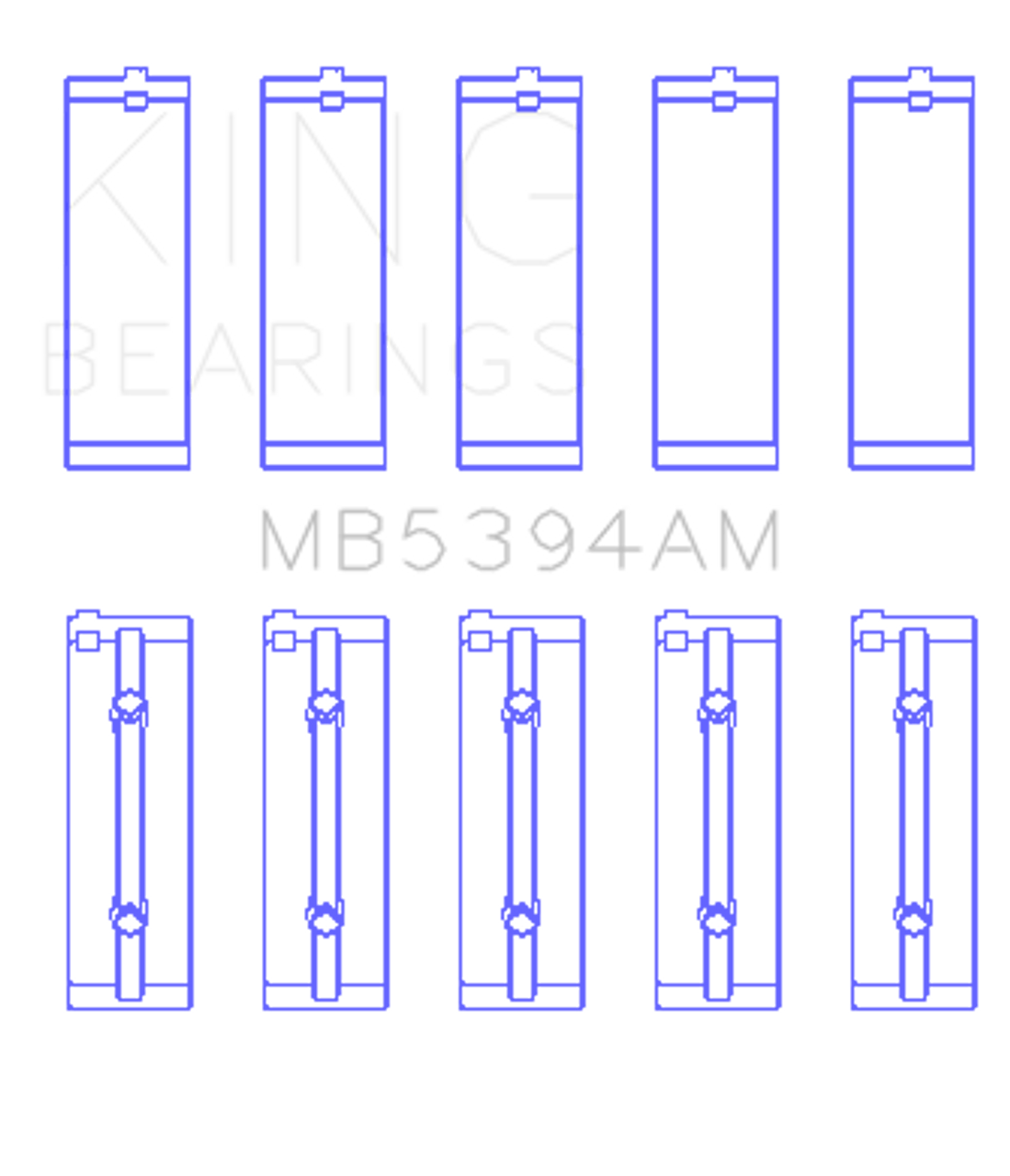 King Toyota Scion XA/XB 1NZFE (Size STD) Bi-Metal Silicon Aluminum Main Bearing Set