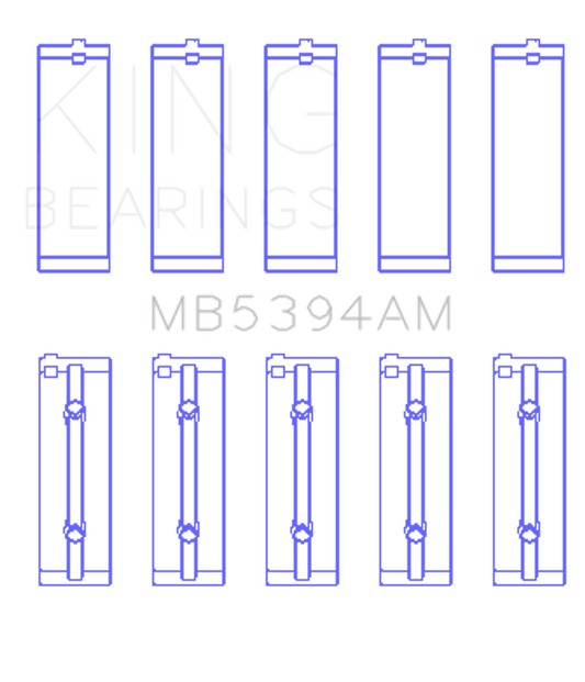 King Toyota Scion XA/XB 1NZFE (Size STD) Bi-Metal Silicon Aluminum Main Bearing Set