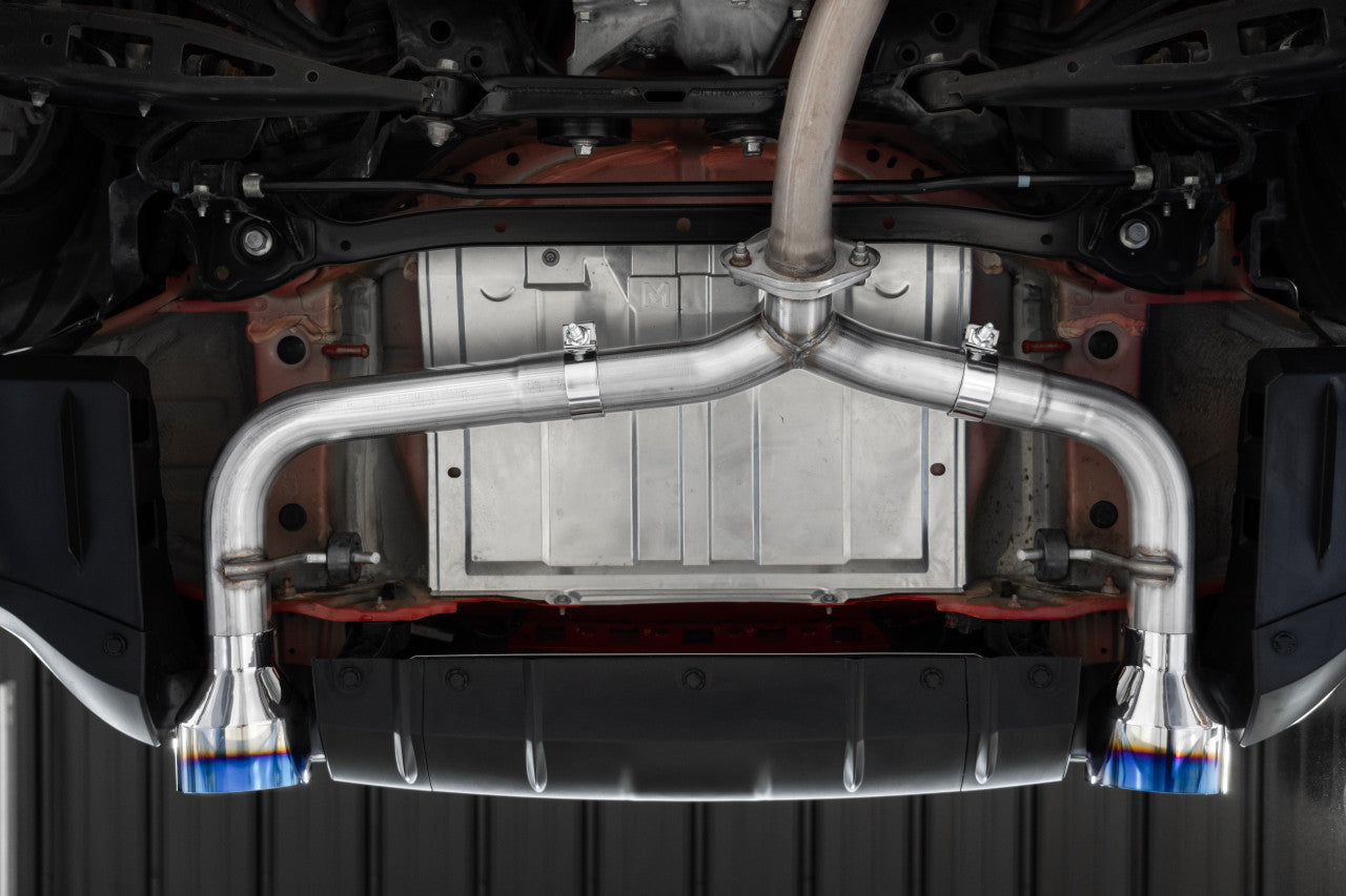 MBRP S48053BE 2.5-Inch Axle-Back Exhaust for 2022-2025 Subaru BRZ/Toyota GR86, Street Profile, Dual Rear Exit with Gradient Polished Tips.