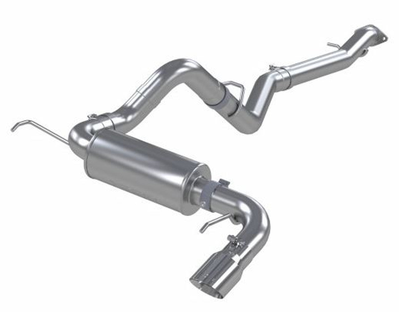 MBRP S5235304 3-Inch Cat-Back Exhaust for 2021-2024 Ford Bronco, Street Profile, T304 Stainless Steel, Single Rear Exit with 4-Inch Polished Tip.