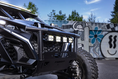 MBRP AC-9219-12 black-coated steel front race bumper for 2024-2026 Can-Am Maverick R