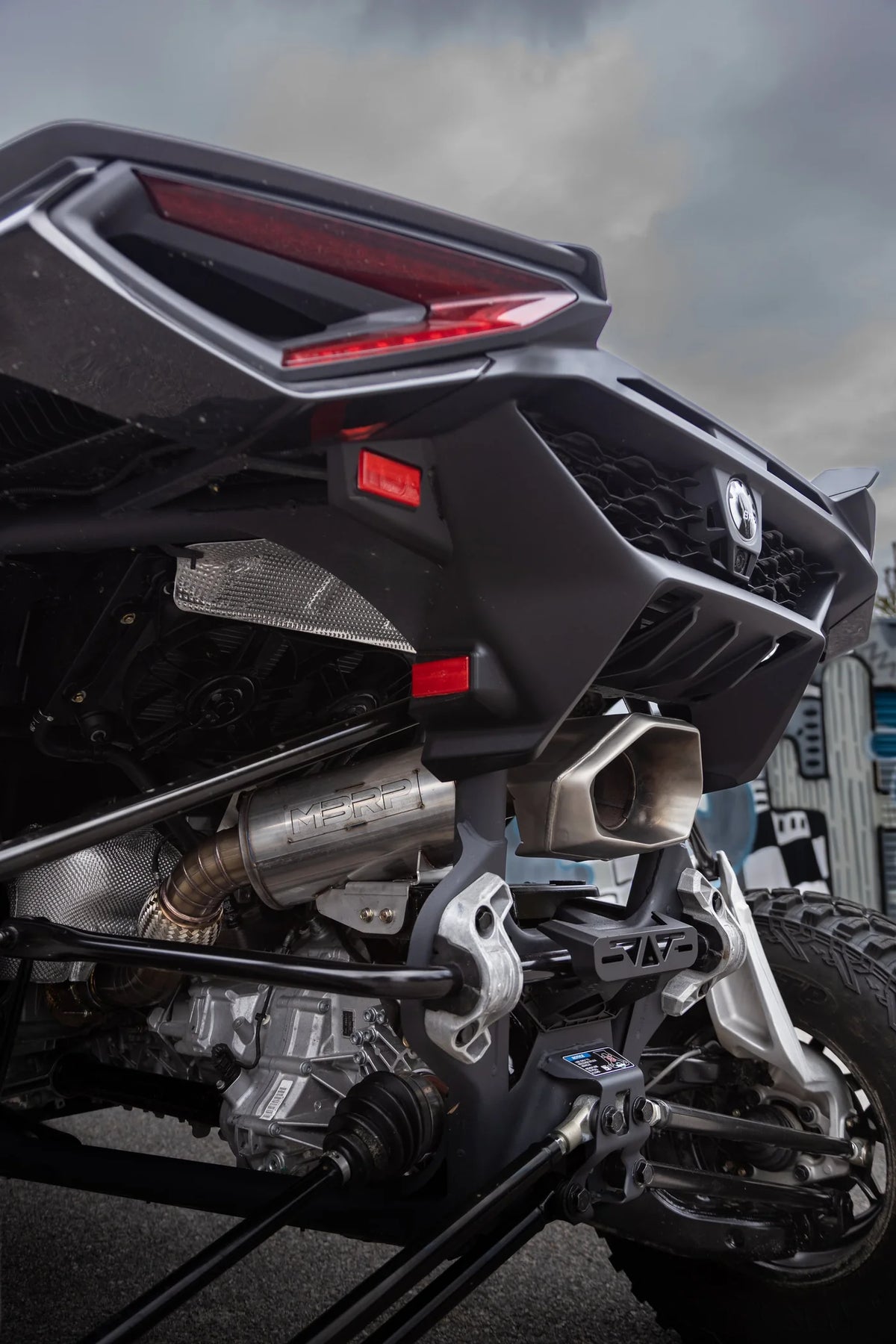 MBRP AT-9223PT Performance Series T304 stainless steel slip-on exhaust with catalytic converter for 2024-2026 Can-Am Maverick R