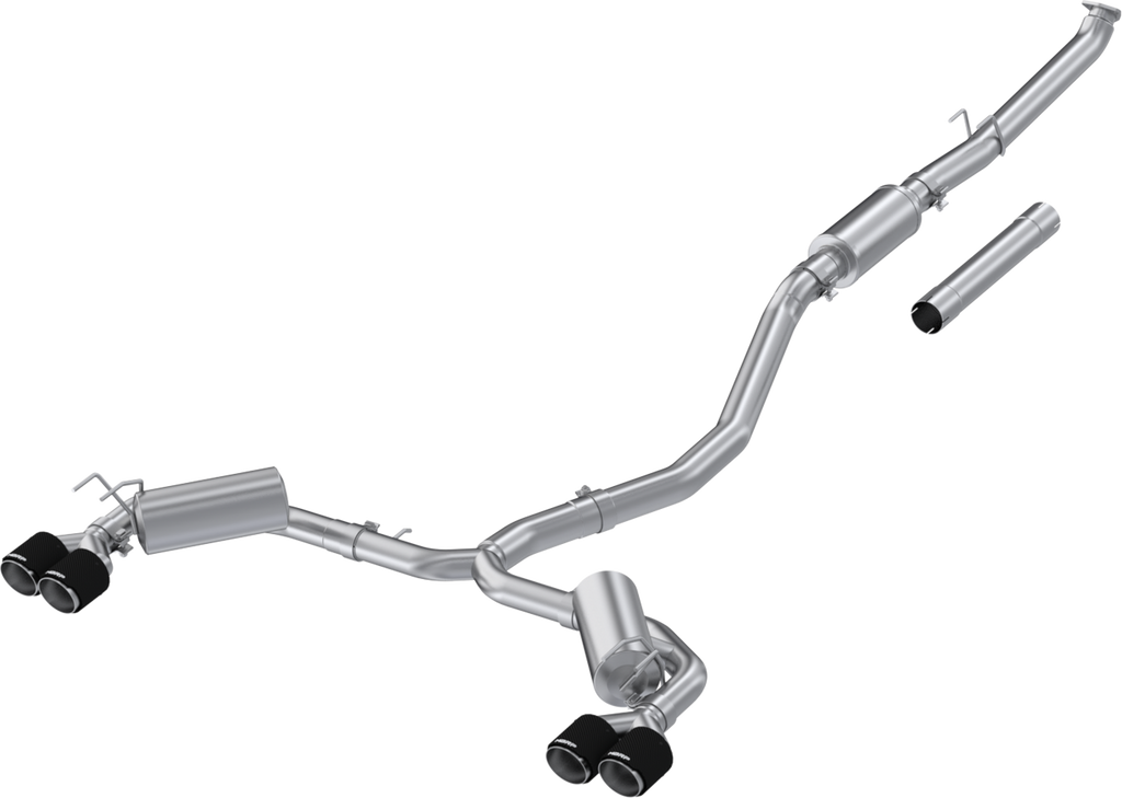 MBRP Cat-Back Exhaust System with Quad Rear Exit and Carbon Fiber Tips for 2022-2024 Honda Civic Sport Touring 1.5L Turbo - Part # S49063CF.