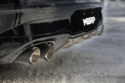 MBRP S47163CF ARMOR Pro 2.5-inch T304 stainless steel cat-back exhaust for 2021-2024 Kia K5 GT with quad carbon fiber tips
