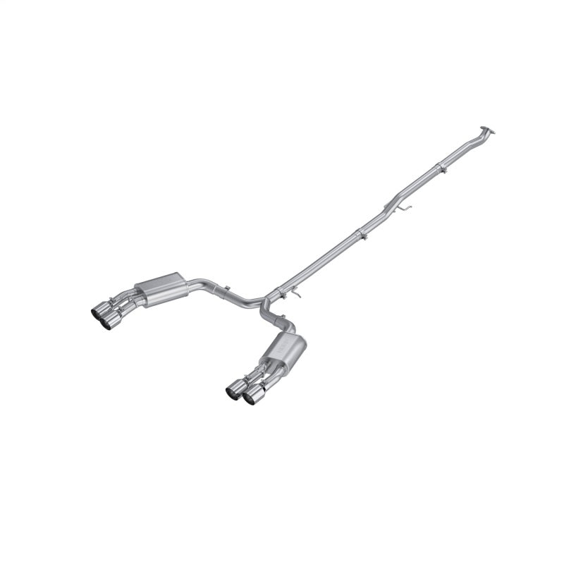 MBRP S4716AL ARMOR Lite 2.5-inch cat-back exhaust for 2021-2024 Kia K5 GT with quad rear exit polished tips