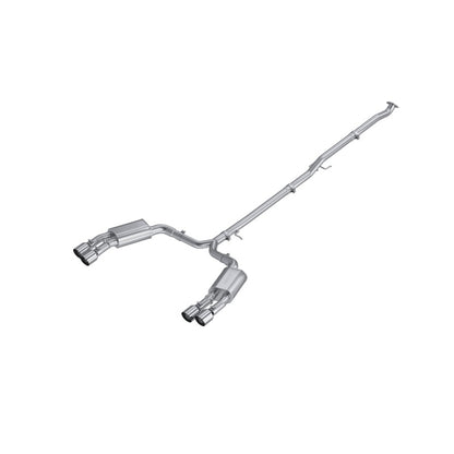 MBRP S4716AL ARMOR Lite 2.5-inch cat-back exhaust for 2021-2024 Kia K5 GT with quad rear exit polished tips