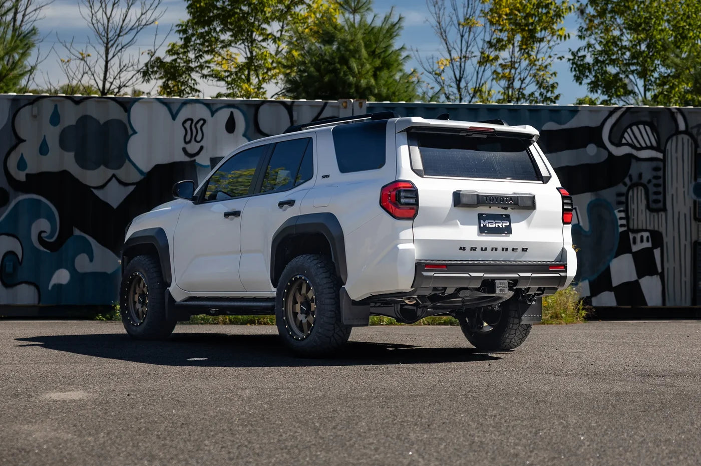 MBRP S5344 3-inch cat-back exhaust for Toyota 4Runner and Land Cruiser with high-clearance turndown exit