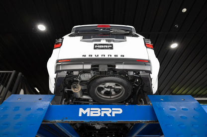 MBRP S5344 3-inch cat-back exhaust for Toyota 4Runner and Land Cruiser with high-clearance turndown exit