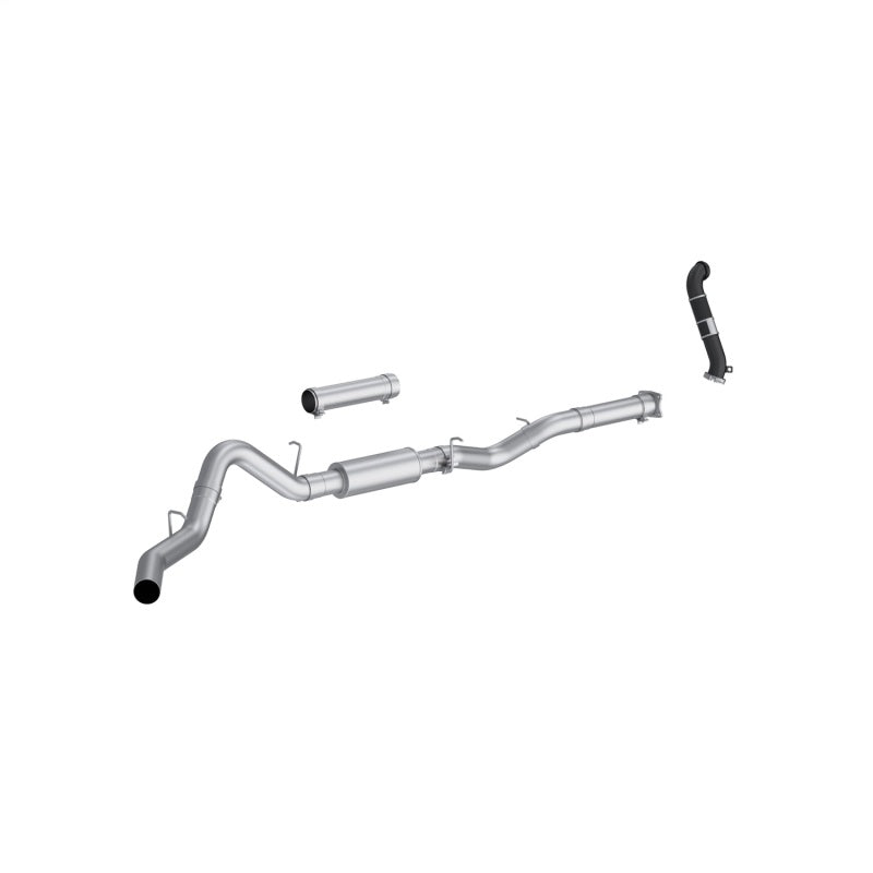 MBRP S6003P 4-inch ARMOR Lite cat-back exhaust and CARB-approved downpipe kit for 2005 Chevrolet Silverado and GMC Sierra HD 6.6L Duramax