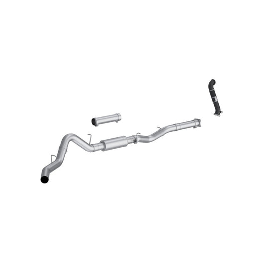 MBRP S6003P 4-inch ARMOR Lite cat-back exhaust and CARB-approved downpipe kit for 2005 Chevrolet Silverado and GMC Sierra HD 6.6L Duramax