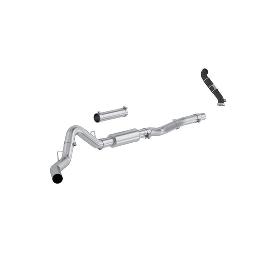 MBRP S6007P 4-inch ARMOR Lite cat-back exhaust and downpipe kit for 2006-2007 Silverado Sierra HD 6.6L Duramax