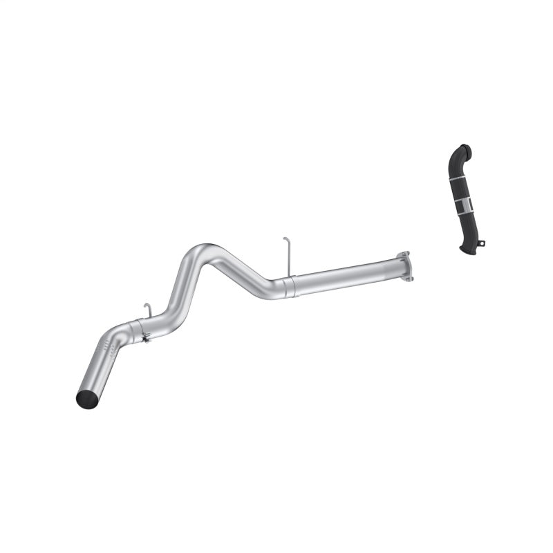 MBRP S6052PLM 4-inch ARMOR Lite cat-back exhaust and CARB-approved downpipe kit for 2007-2010 Chevrolet Silverado and GMC Sierra HD 6.6L Duramax