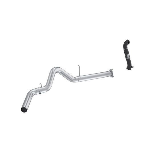 MBRP S6052PLM 4-inch ARMOR Lite cat-back exhaust and CARB-approved downpipe kit for 2007-2010 Chevrolet Silverado and GMC Sierra HD 6.6L Duramax