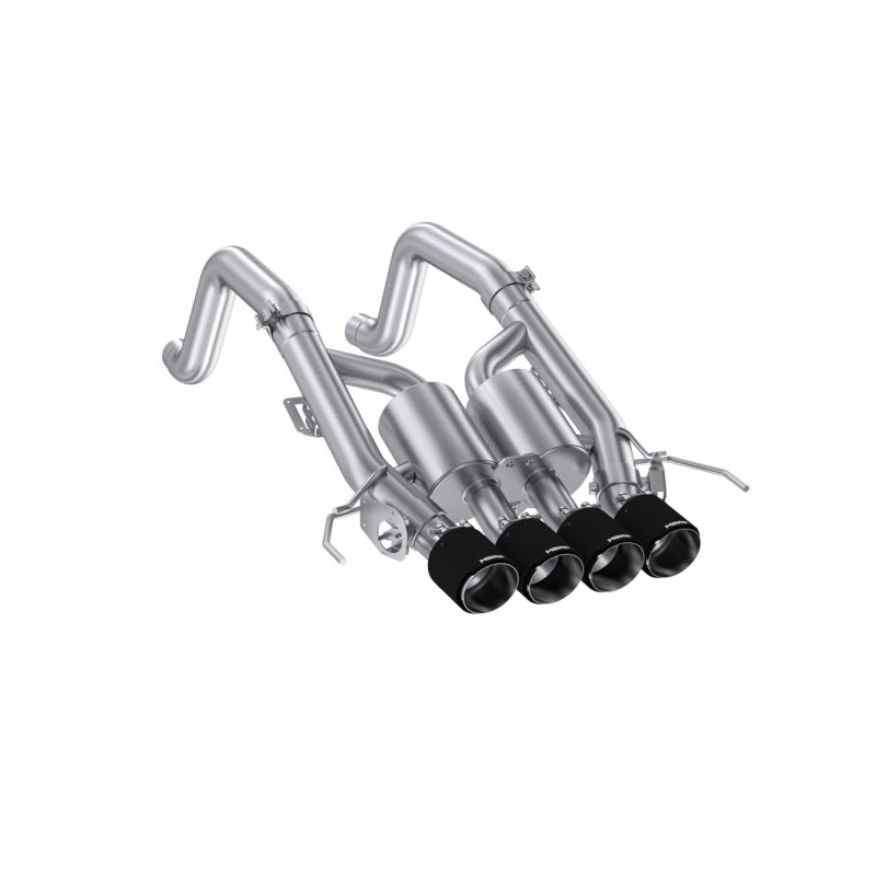 MBRP S70073CF ARMOR Pro 3-inch axle-back exhaust for 2014-2019 Chevrolet Corvette C7 with quad carbon fiber tips