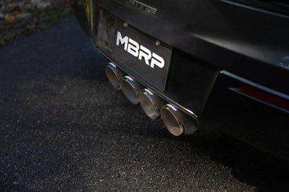 MBRP S70073CF ARMOR Pro 3-inch axle-back exhaust for 2014-2019 Chevrolet Corvette C7 with quad carbon fiber tips