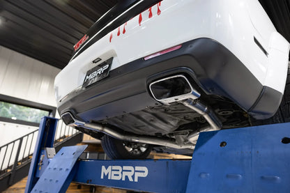 MBRP S7103AL 3-inch cat-back exhaust installed on Dodge Challenger with a HEMI