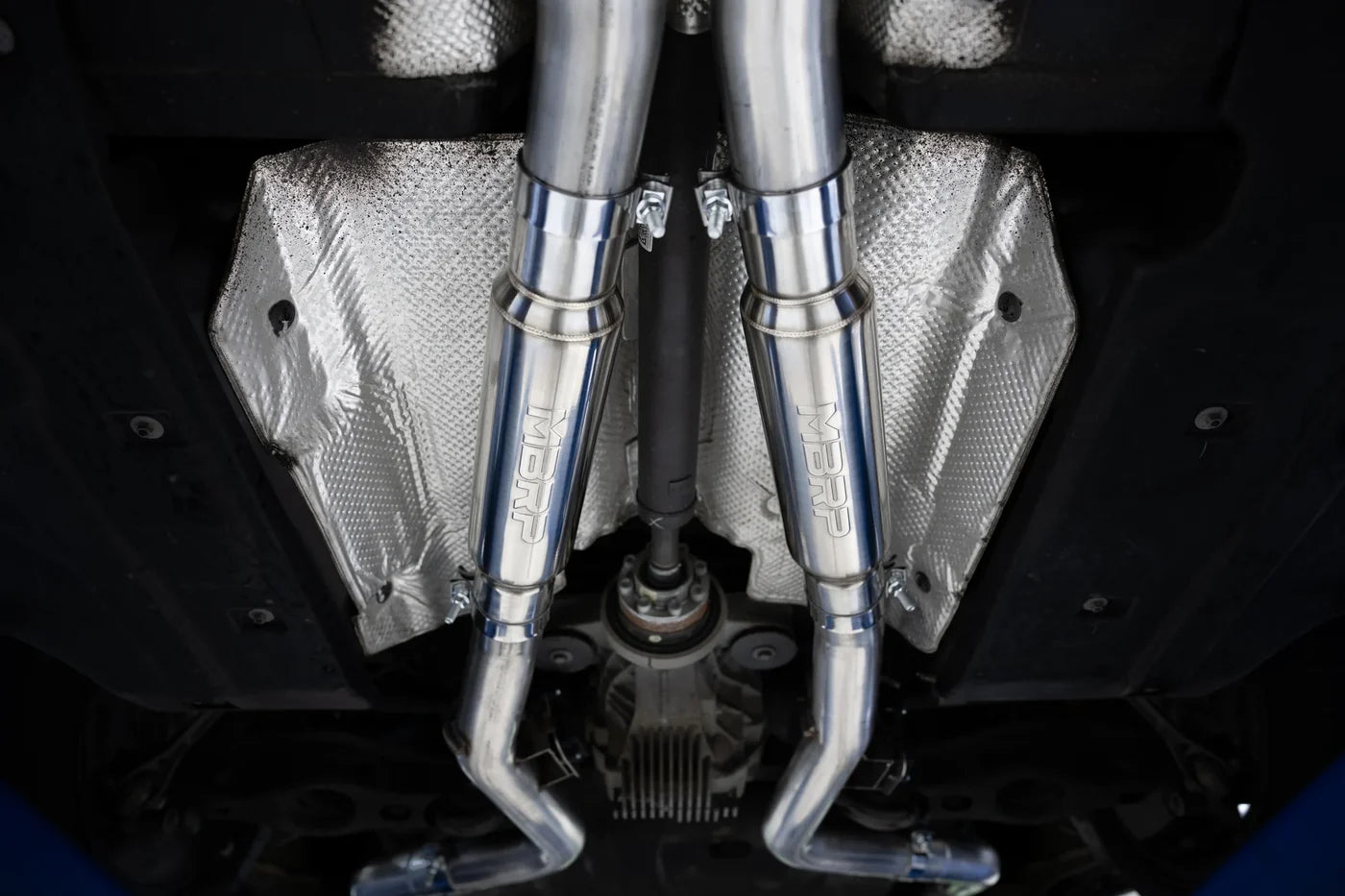 MBRP S7103AL 3-inch cat-back exhaust installed on Dodge Challenger with a HEMI
