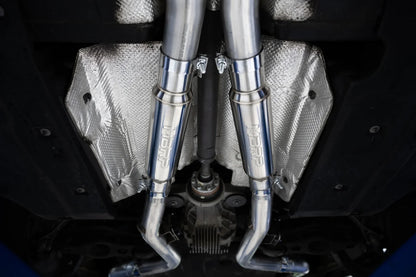 MBRP S7103AL 3-inch cat-back exhaust installed on Dodge Challenger with a HEMI