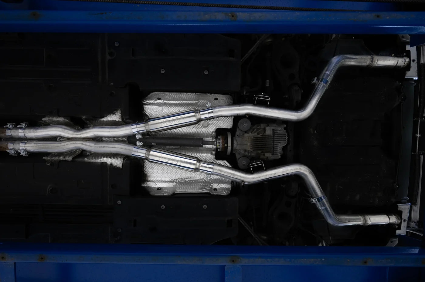 HEMI challenger full exhaust install what it looks like underneath