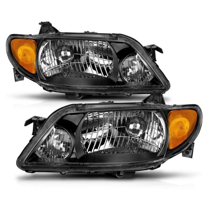 ANZO MAZDA PROTEGE 01-03 CRYSTAL HEADLIGHTS BLACK - 121107