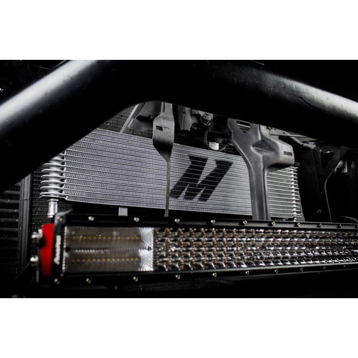 Mishimoto Transmission Coolers MMTC-DMAX-03SL for 2003-2005 Chevrolet GMC 6.6L Duramax LB7 LLY installed and fitted on truck