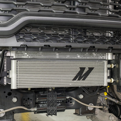 Mishimoto Transmission Coolers MMTC-RAM-25 for 2025 and newer Ram 1500 fit installed on truck