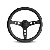 Momo Prototipo Steering Wheel 350 mm - Black Leather/Black Stitch/Black Spokes