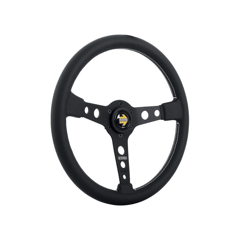 MOMO Prototipo 350mm Black Leather Steering Wheel (PRO35BK0S)