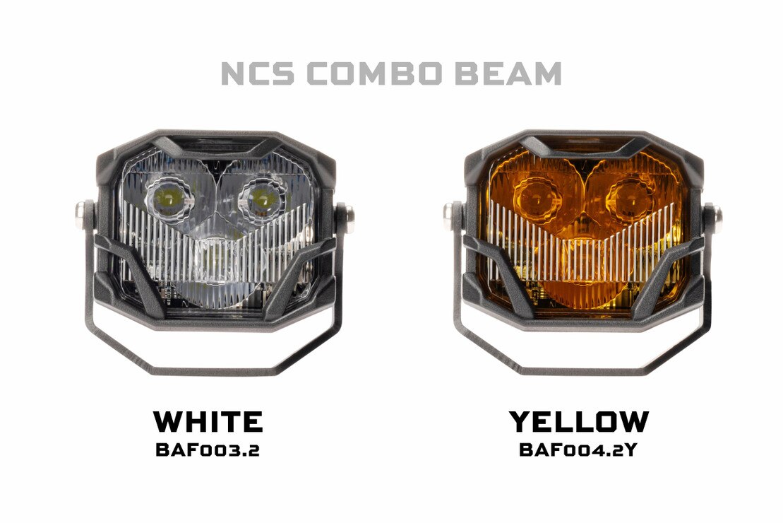Morimoto 4Banger NCS Combo Beam LED Pods 5700K White Universal Auxiliary Off Road Light Pair - BAF046
