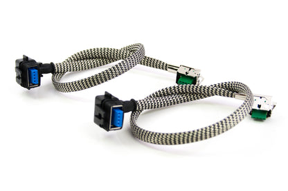 Morimoto Osram D1S Igniter Ballast to Bulb Cable 300mm 14AWG Stainless Mesh - BL280