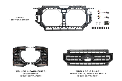 Morimoto 2017-2019 Ford Super Duty Front End Conversion Kit for 2020-2022 XB LED Headlights - XBG3