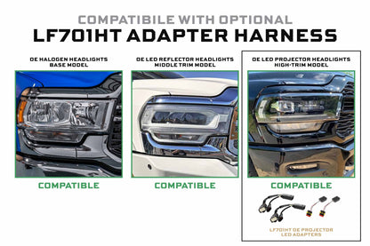 Morimoto XB LED Headlight Adapter Harness 2019-2024 Ram HD OEM Projector LED to LF701 - LF701HT