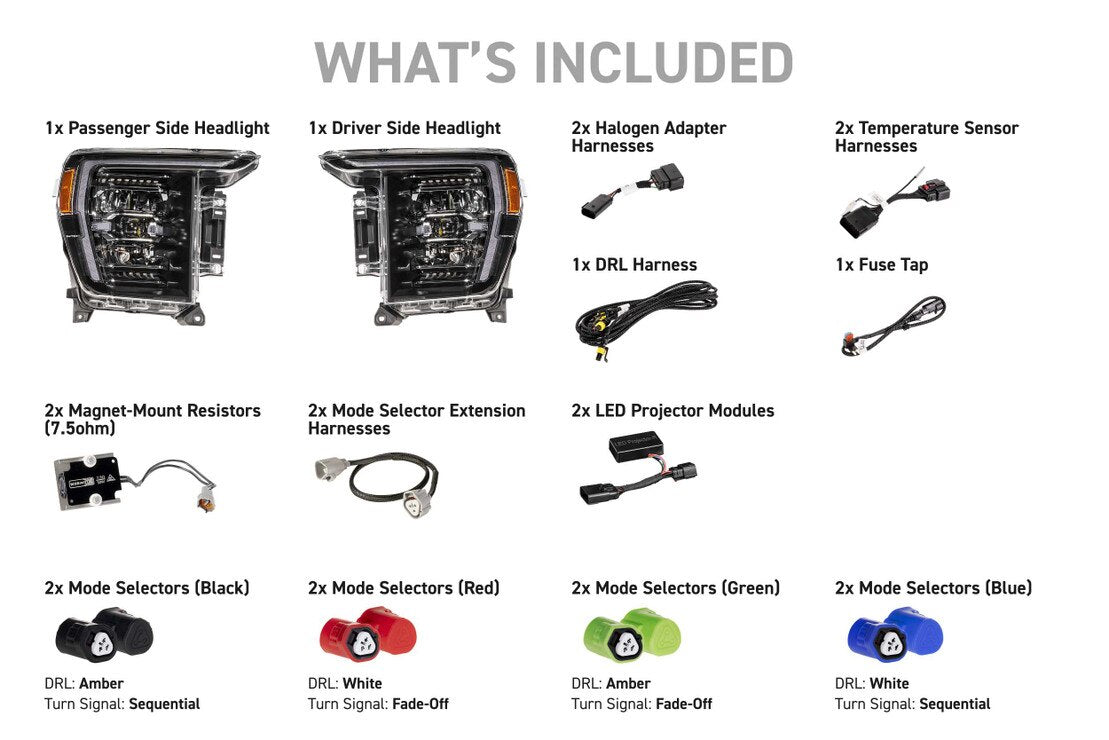 Morimoto XB Evo LF2-498 headlight Tri-Beam LED optics and lighting specifications