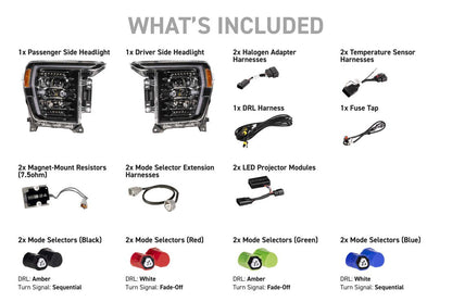 Morimoto XB Evo LF2-498 headlight Tri-Beam LED optics and lighting specifications