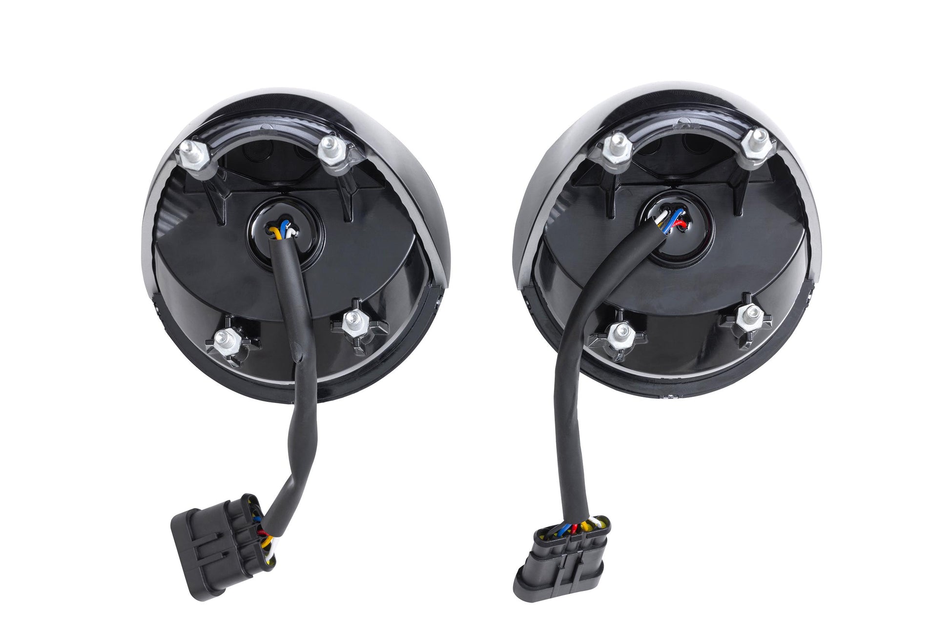 Morimoto LF357 smoked XB LED tail lights for 2005-2010 Ferrari F430 view of back of lights and direct plug connectors