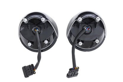 Morimoto LF357 smoked XB LED tail lights for 2005-2010 Ferrari F430 view of back of lights and direct plug connectors