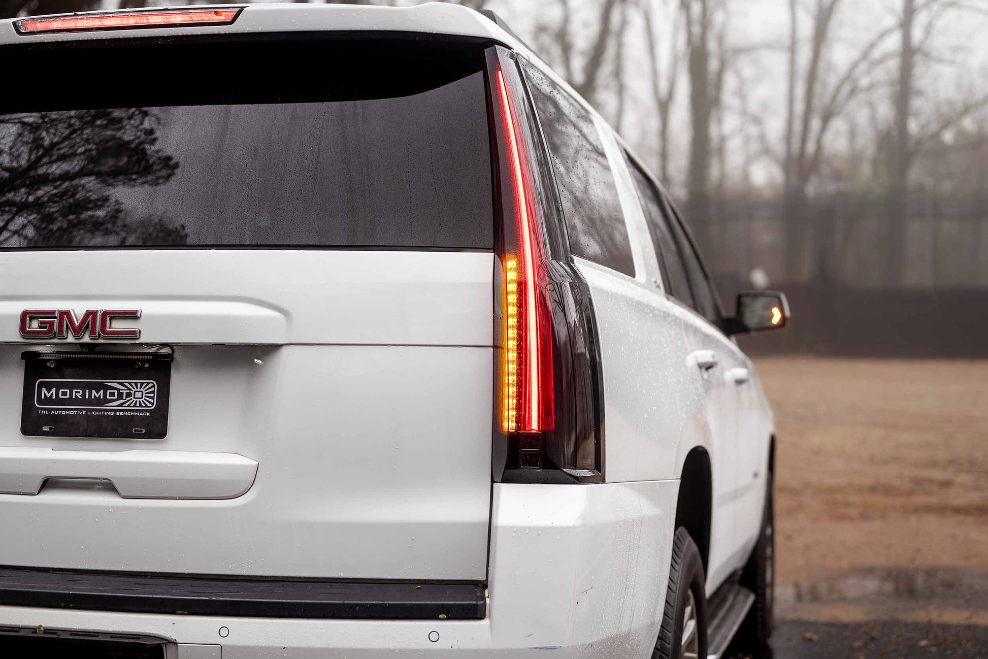 Morimoto LF766 smoked LED tail lights for 2015-2020 GMC Yukon with sequential turn signals shown installed