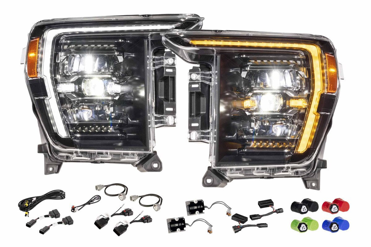 Morimoto XB Evo LED headlights for 2021-2023 Ford F-150 and Raptor, part LF2-498, driver and passenger pair