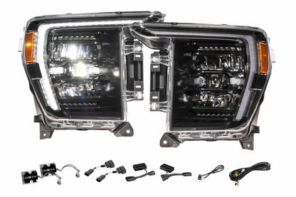 Morimoto XB Evo Hybrid LED headlights LF2-498Y for 2021-2023 Ford F-150 and Raptor with Piano Black finish
