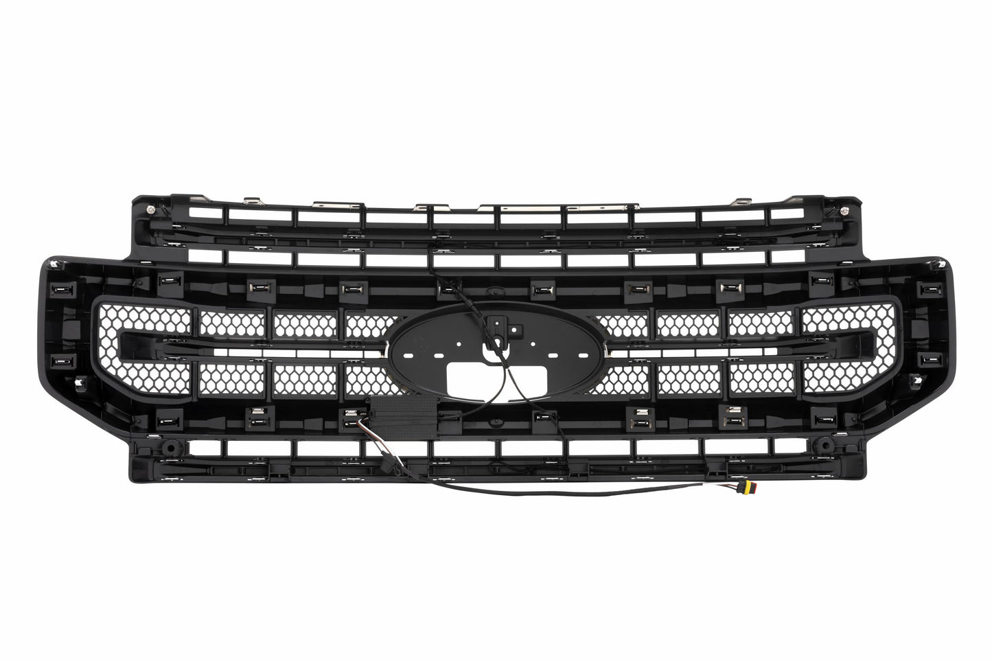 Morimoto XBG13 amber LED grille for 2020-2022 Ford Super Duty F-250 and F-350 back of the grille view