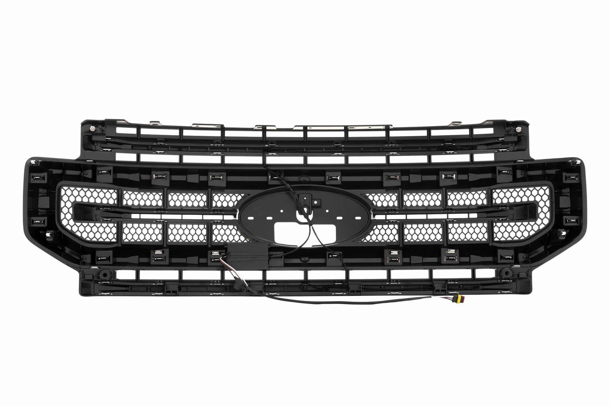 Morimoto XBG13 amber LED grille for 2020-2022 Ford Super Duty F-250 and F-350 back of the grille view