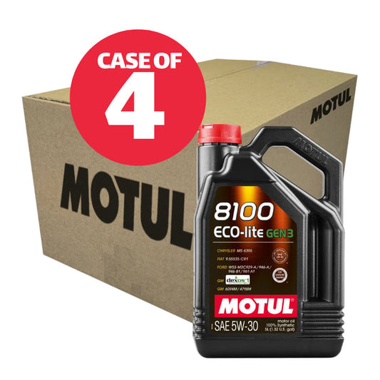 Motul 5L 8100 Eco-Lite Gen3 5W30 Full Synthetic Engine Oil