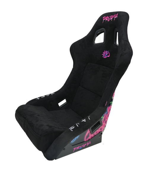 NRG Innovations PRISMA Dragon Fiberglass Bucket Seat - Large - Black – FRP-302BK-DRGN-N