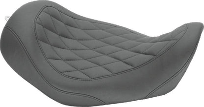 Mustang 76704 Wide Tripper Solo Seat Black Diamond Stitch for Harley Dyna 2006-2017