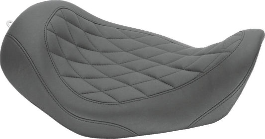 Mustang 76704 Wide Tripper Solo Seat Black Diamond Stitch for Harley Dyna 2006-2017