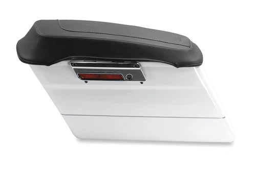 Mustang 77604 Black Smooth Saddlebag Lid Covers for Harley Touring 1993-2013