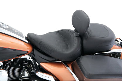 Mustang 79436 Standard Passenger Seat Black Textured for Electra Glide and Road King Police